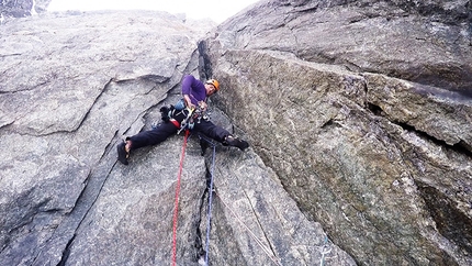 Mt. Maudit, Monte Bianco, Matt Helliker, Jon Bracey - Matt Helliker and Jon Bracey climbing Zephyr (M5+, 6b, 400m), a possible new mixed climb up the East Face of Mt. Maudit in the Mont Blanc Massif.