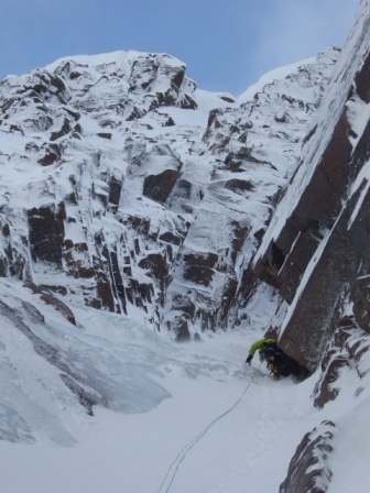 Scozia arrampicata invernale, Gian Luca Cavalli, Marcello Sanguineti - Original Route (Aladdin's Buttress)