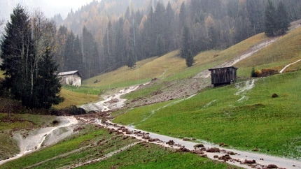 Sagron Mis - La frana di Casere a Sagron Mis, in Trentino