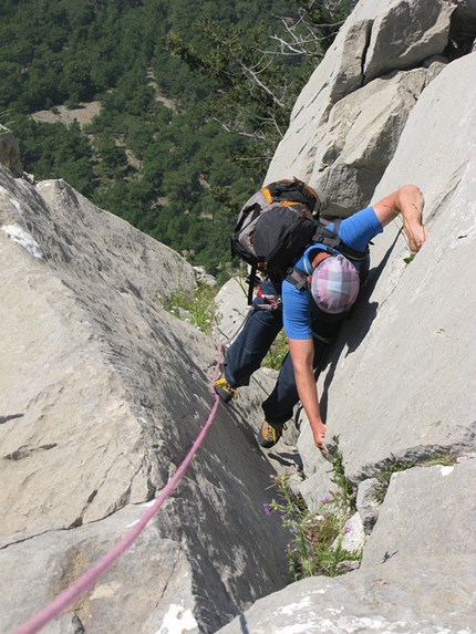 Sivridağ, Antalya, Beydağları, Turchia - Arrampicata trad a Sivridağ, massiccio di Beydağları, Turchia