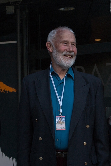 Piolets d'Or, Courmayeur, Chamonix - Sir Chris Bonington during day 1 of the Piolets d'Or 2015 at Chamonix
