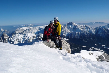 Masarda, Sass Maor, Dolomites - On the summit of Sass Maor