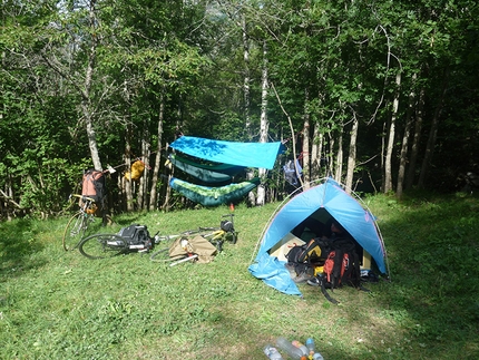 Heart and muscles: Mont Blanc on foot and by bike - Our campsite