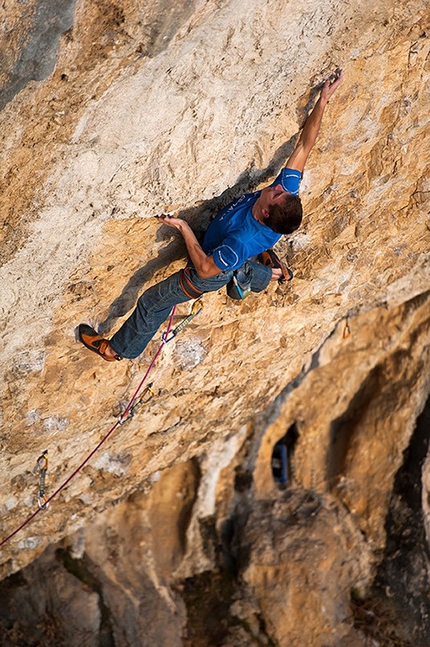 Kompanj, Istria, Croatia - Filip Pečenec climbing Rocket max 8a+ at Kompanj, Istria, Croatia