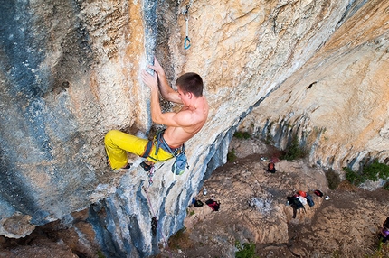 Kompanj, Istria, Croatia - Filip Pečenec climbing Realitetverlust 8a at Kompanj, Istria, Croatia