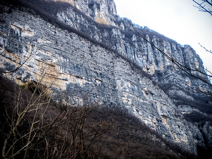 Chiodo Fisso sulla parete Busa dei Preeri, Val d'Adige