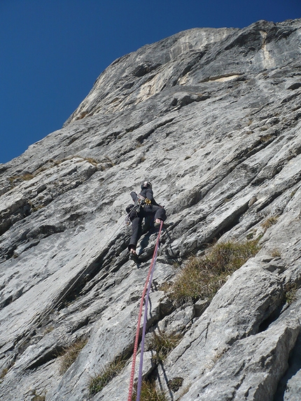 If, Monte Cavallo - Matteo Della Bordella durante la prima salita di If, Monte Cavallo, effettuata insieme ad Eugenio Pesci