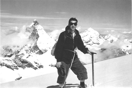 Agostino Gazzera - Agostino Gazzera sul Breithorn nel 1956.