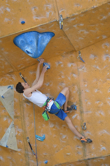 European Youth Cup Lead 2015 - Giorgio Bendazzoli winning the Youth A (U18) category at Dornbirn