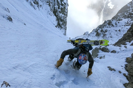 Breche Victor Chaud, Couloir Pèlas Verney, Ecrins - Couloir Pèlas Verney, Breche Victor Chaud - impennata finale