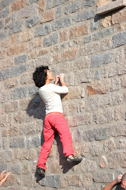 Luogosanto, Gallura, Sardegna - Durante il Boulder Contest Rock & Walls 2015 a Luogosanto, Gallura, Sardegna.