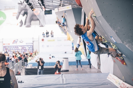 European Bouldering Championship - During the qualifications of the European Bouldering Championship in Innsbruck: Adam Ondra