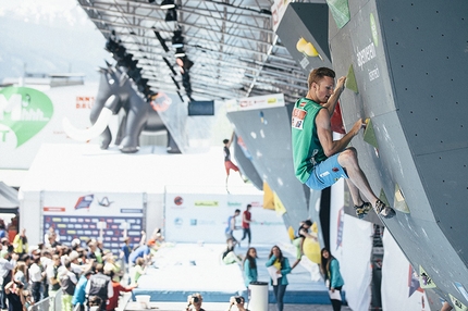 Campionato Europeo di Boulder a Innsbruck - Durante le qualifiche del Campionato Europeo di Boulder a Innsbruck: Jakob Schubert