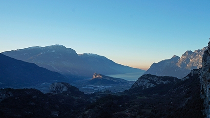 L'Ora del Garda, new rock climb at Mandrea (Arco) - Lake Garda as seen on Epiphany