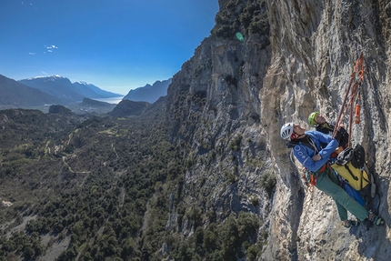 L'Ora del Garda, new rock climb at Mandrea (Arco) - Pitch 8