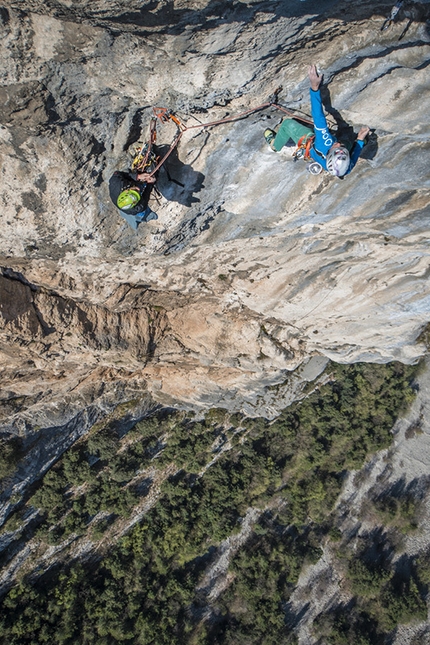 L'Ora del Garda nuova via a Mandrea (Arco) - Rolando Larcher  8° tiro