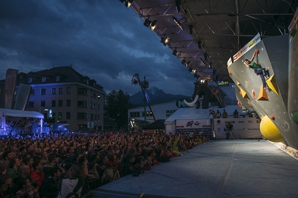 Campionato Europeo di Boulder a Innsbruck - Durante la finale del Campionato Europeo di Boulder a Innsbruck: Anna Stöhr