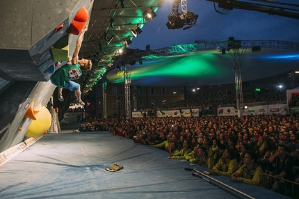 European Bouldering Championship 2015 Innsbruck - During the finals of the European Bouldering Championship 2015 in Innsbruck: Jakob Schubert