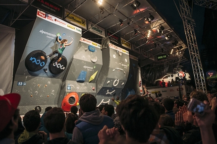 European Bouldering Championship 2015 Innsbruck - During the finals of the European Bouldering Championship 2015 in Innsbruck: Jessica Pilz