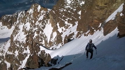 Monviso Coolidge Couloir - The descent down Monviso