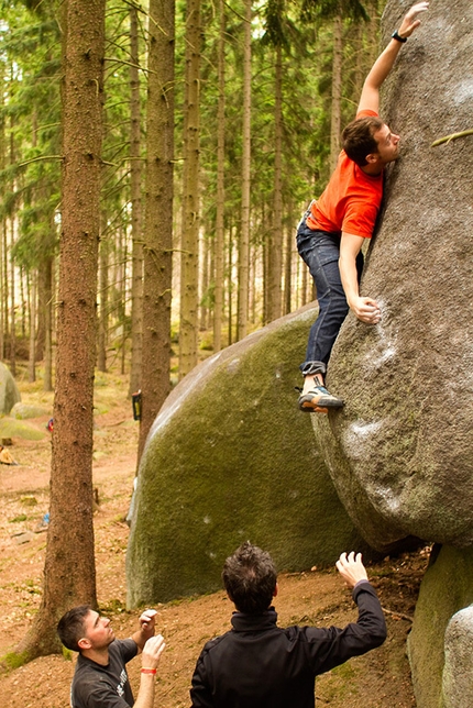 Petrohradske Padani Festival, Petrohrad, Repubblica Ceca - Durante il Petrohradske Padani Festival 2015, il raduno boulder a Petrohrad nella Repubblica Ceca
