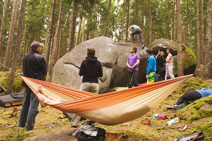 Petrohradske Padani Festival, Petrohrad, Repubblica Ceca - Durante il Petrohradske Padani Festival 2015, il raduno boulder a Petrohrad nella Repubblica Ceca