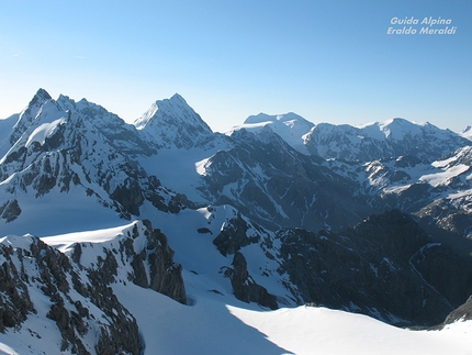 Cima Tuckett, ski mountaineering, Ortles Cevedale - Cima Tuckett ski mountaineering: Thurwieser- Trafoier group, Gran Zebrù, Monte Cevedale and Palon de la Mare