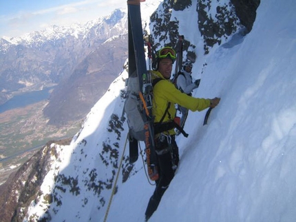 Monte Legnone - Cittadini della Galassia 1a discesa con gli sci per Lafranconi, Pina e Marazzi