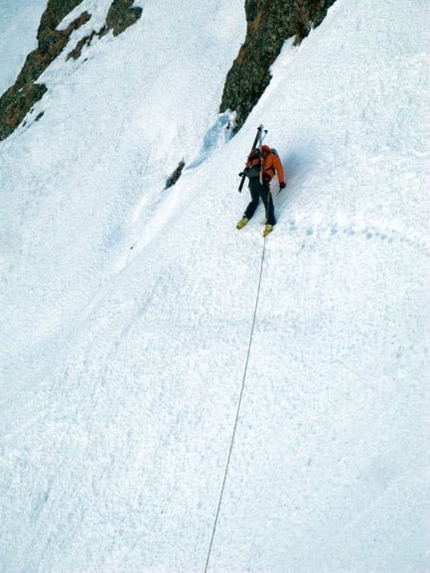 Monte Legnone - Cittadini della Galassia 1a discesa con gli sci per Lafranconi, Pina e Marazzi