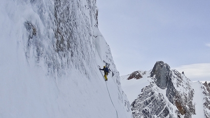 Alaska, Mount Reaper, Neacola Range, Hansjörg Auer, Much Mayr - Hansjörg Auer and Much Mayr making the first ascent of Mount Reaper in Alaska