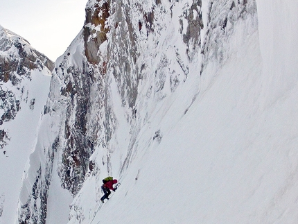 Alaska, Mount Reaper, Neacola Range, Hansjörg Auer, Much Mayr - Hansjörg Auer and Much Mayr making the first ascent of Mount Reaper in Alaska