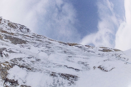 Alaska, Mount Reaper, Neacola Range, Hansjörg Auer, Much Mayr - Hansjörg Auer and Much Mayr making the first ascent of Mount Reaper in Alaska