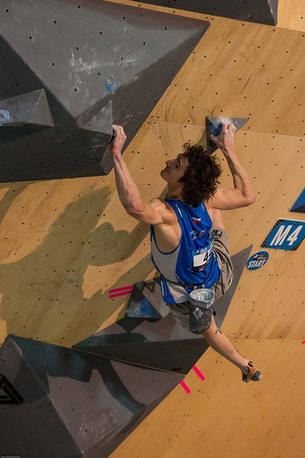 Bouldering World Cup 2015 - Toronto - Adam Ondra competing in the Bouldering World Cup 2015 at Toronto