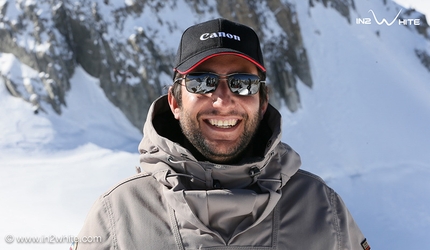 Monte Bianco - Monte Bianco:  Filippo Blengini durante le riprese del in2White per creare la foto panoramica più grande del mondo