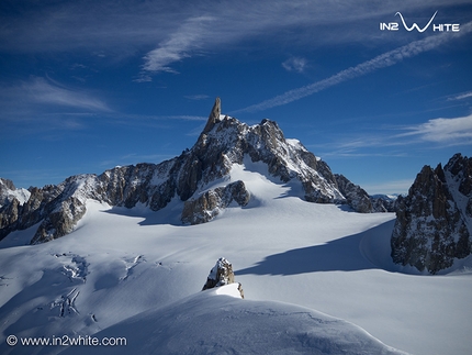 Monte Bianco - Monte Bianco: il Dente del Gigante durante le riprese del in2White per creare la foto panoramica più grande del mondo