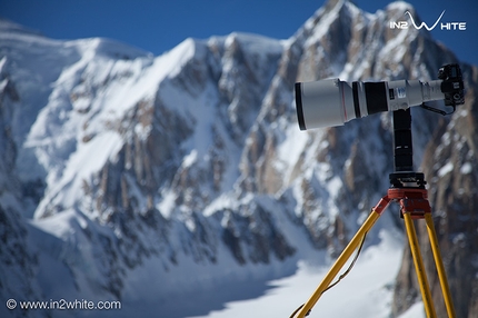 Monte Bianco - Monte Bianco: durante le riprese del in2White per creare la foto panoramica più grande del mondo