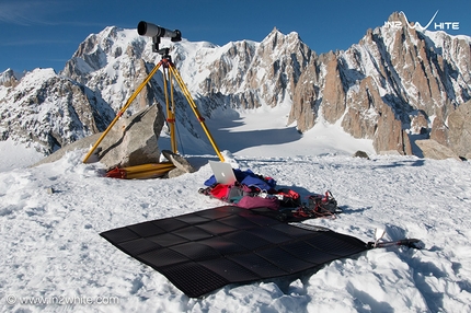 Monte Bianco - Monte Bianco: durante le riprese del in2White per creare la foto panoramica più grande del mondo