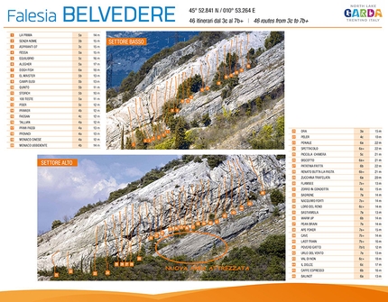 Outdoor Park Garda Trentino, Arco - Belvedere, the historic crag above Arco, with 46 sport climbs from 3c to 7b+