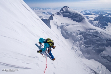 Alaska, Mt Deborah, Jon Griffith, Will Sim - Jon Griffith and Will Sim making the first ascent of the  NW Face of Mt Deborah in Alaska, April 2015