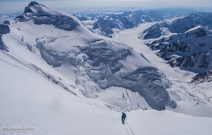 Alaska, Mt Deborah, Jon Griffith, Will Sim - Jon Griffith and Will Sim making the first ascent of the  NW Face of Mt Deborah in Alaska, April 2015