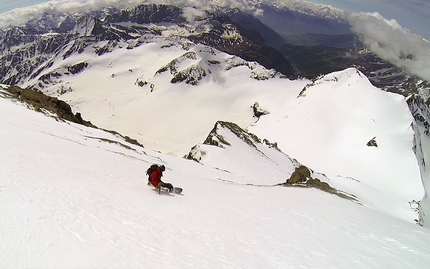 Grand Combin de Grafenière, Davide Capozzi, Julien Herry, Denis Trento - Grand Combin de Grafenière cresta SE: Davide Capozzi & Julien Herry