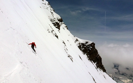 Grand Combin de Grafenière, Davide Capozzi, Julien Herry, Denis Trento - Grand Combin de Grafenière cresta SE: Davide Capozzi & Julien Herry