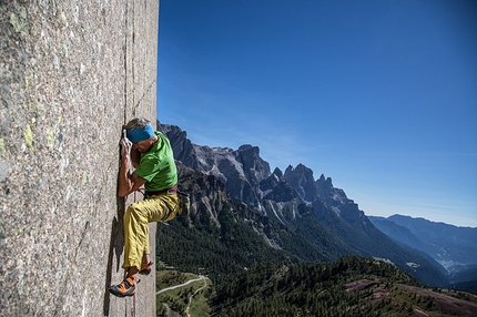 Maurizio Zanolla Manolo - Manolo su Pinne Gialle (Tognazza, Passo Rolle, Dolomiti)