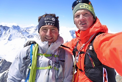 #82summits - #82summits: Michael Wohlleben e Ueli Steck in cima a Schreckhorn 4,078m