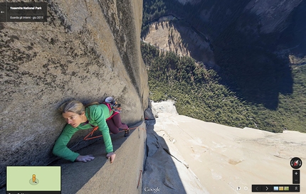 The Nose on El Capitan via Google Street View