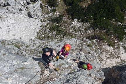 Ra Bujela - Via ferrata Maria e Andrea Ferrari, Dolomites - Ra Bujela - Via ferrata Maria e Andrea Ferrari. The start of the new ferrata