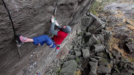 Profilveggen / Profile wall, Jøssingfjord, Norway - Tom Randall and Pete Whittaker attempting to repeat The recovery drink on the Profilveggen / Profile wall at Jøssingfjord in Norway