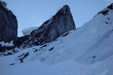 Lucifer North Face, Alaska, John Frieh, Doug Shepherd - Lucifer North Face, Alaska:  Doug Shepherd 