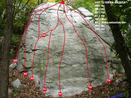 Miroglio boulder, palestra dei Distretti, Beppino Avagnina - Il circuito boulder a Miroglio (CN): L'onda Grigia
