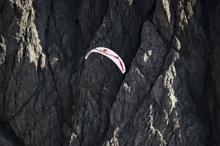 Red Bull X-Alps 2015 - Red Bull X-Alps 2015: Erik Rehnfeldt of Sweden performs at the Red Bull X-Alps, Zugspitze, Germany on July 7 2015.